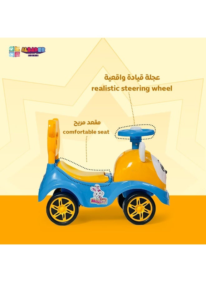 AL BADER Ride on Car for Kids, Ride on Kids Car with Music & Lights, Kids Ride On Push Car, Push Car for Toddlers With Under Seat Storage, Kids Toy Car Suitable for Children, Blue - Image 3